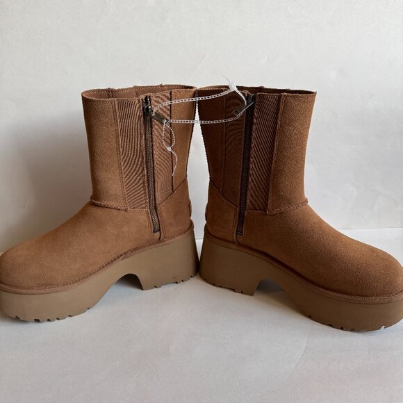 NEW Women's UGG Australia Classic Twin Seam New Heights Boots Chestnut Sz 8 - Picture 6 of 7